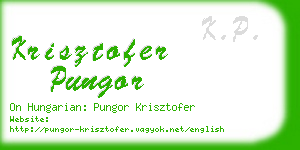 krisztofer pungor business card